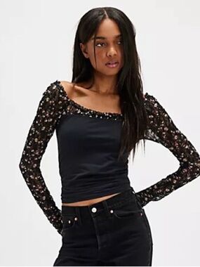 Free People Josie Long Sleeve Top NWT